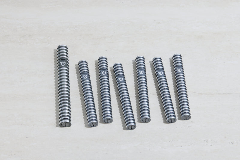 סט בתי מזוזה עיגול מחורץ בסגנון Grooved