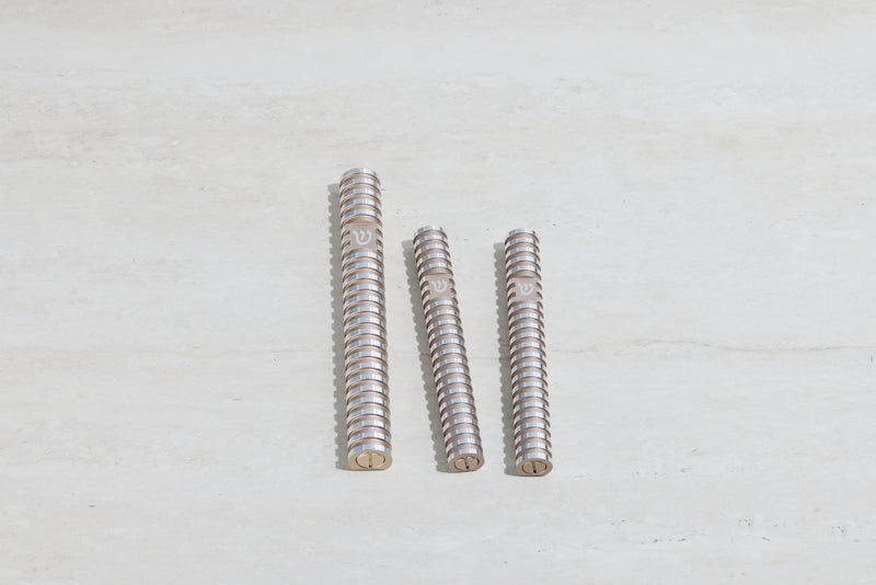 סט בתי מזוזה עיגול מחורץ בסגנון Grooved