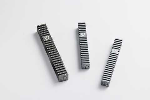 בית מזוזה ריבוע מחורץ בסגנון Grooved (SET)