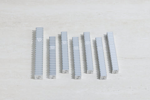 סט בתי מזוזה ריבוע מחורץ בסגנון Grooved (ללא נקודות)