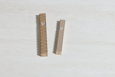 סט בתי מזוזה ריבוע מחורץ בסגנון Grooved