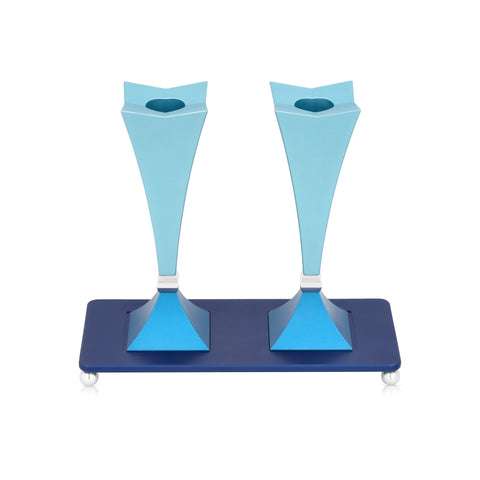 זוג פמוטים מרובעים עם מעמד לשבת מדגם Sleek