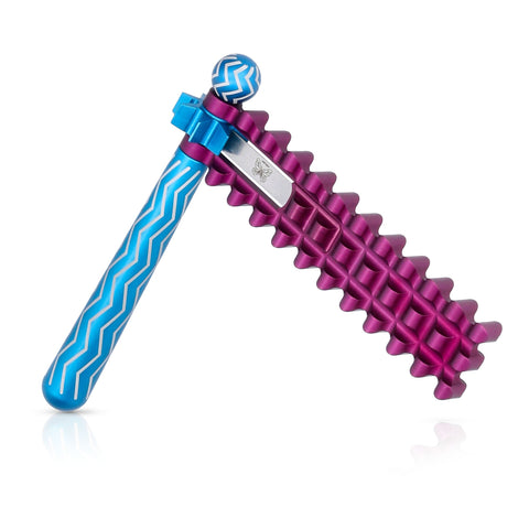 רעשן מסוגנן לפורים Waffle סגול